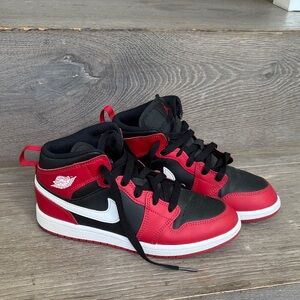 Jordan Kids Sneakers in Red, Black, and White